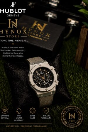 ANALOG HUBLOT Grey Chronograph with premium leather strap